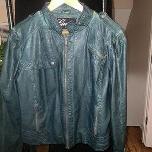 Guess Faux Leather Jacket - Green - XL (SKU# 016)